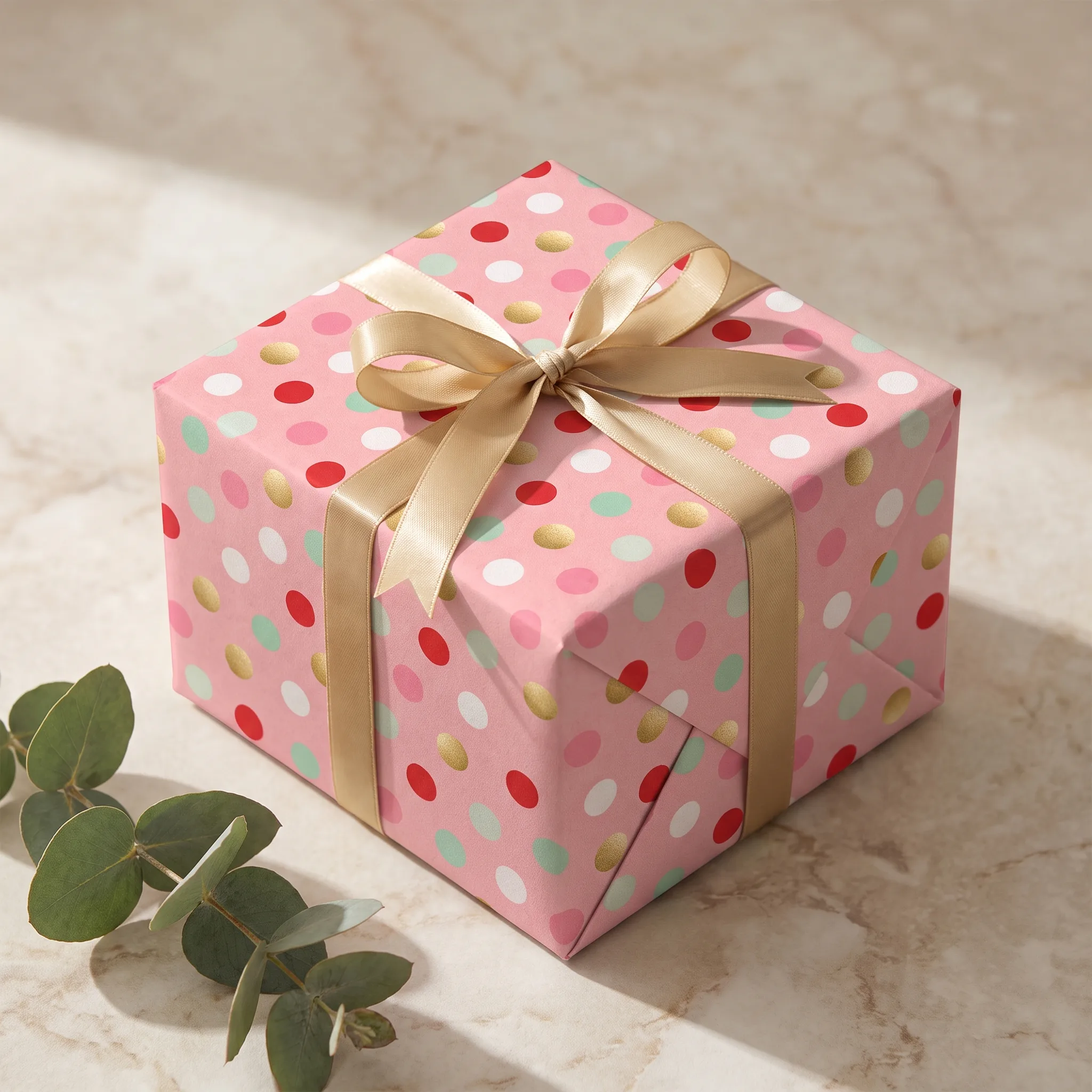 Gilded Cotton Candy Dots lifestyle mockup
