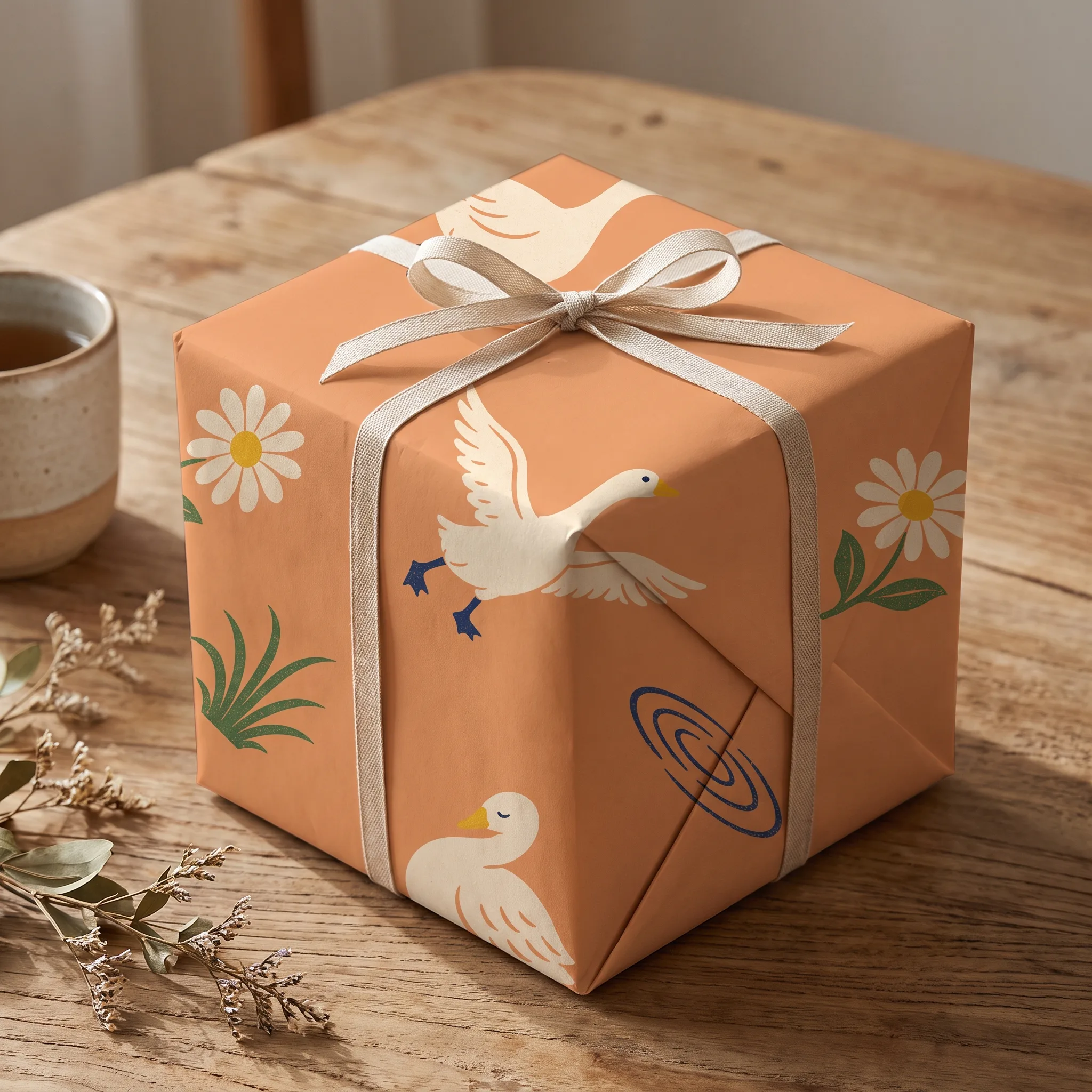 Apricot Goose Stencil lifestyle mockup