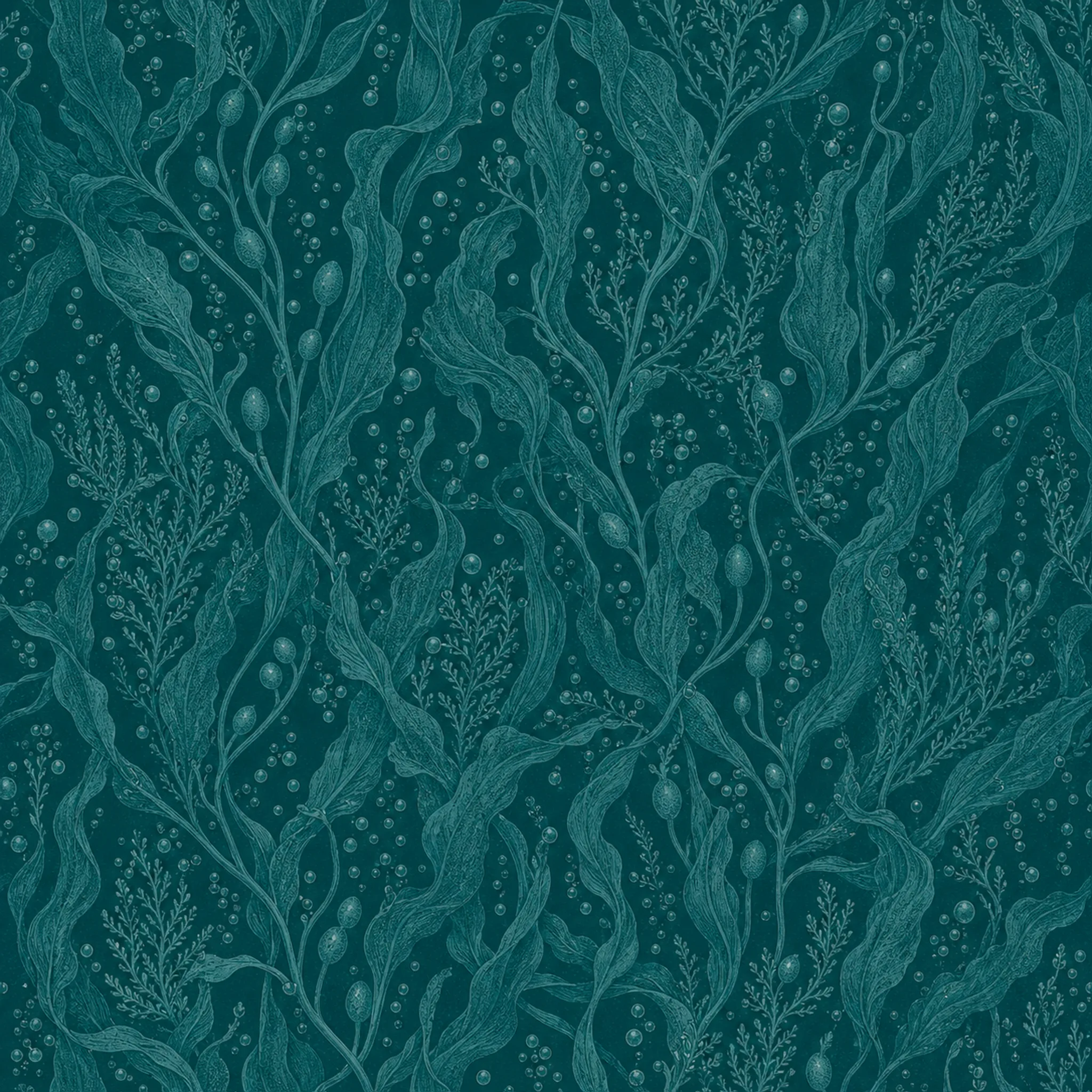 Teal Kelp Lace wrapping paper flat design
