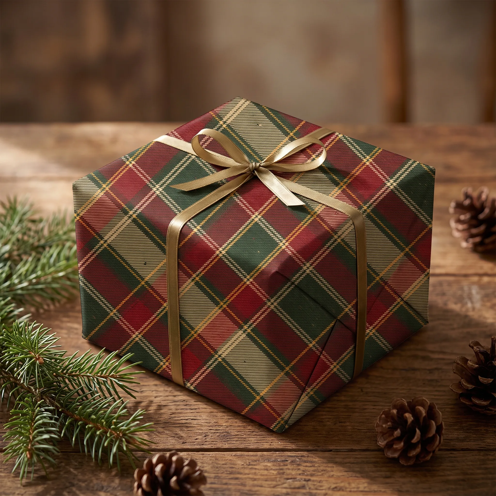 Forest Cranberry Clan Tartan lifestyle mockup