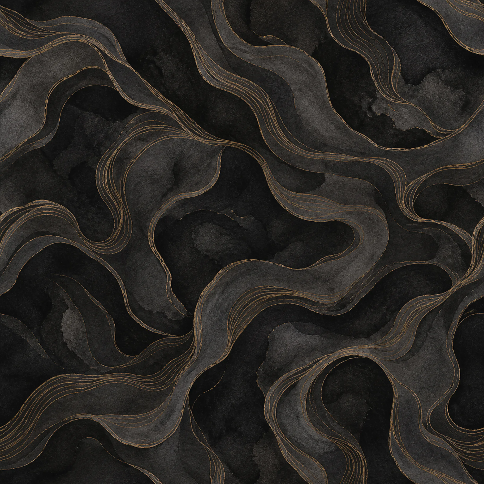 Charcoal Ribbon Current wrapping paper flat design