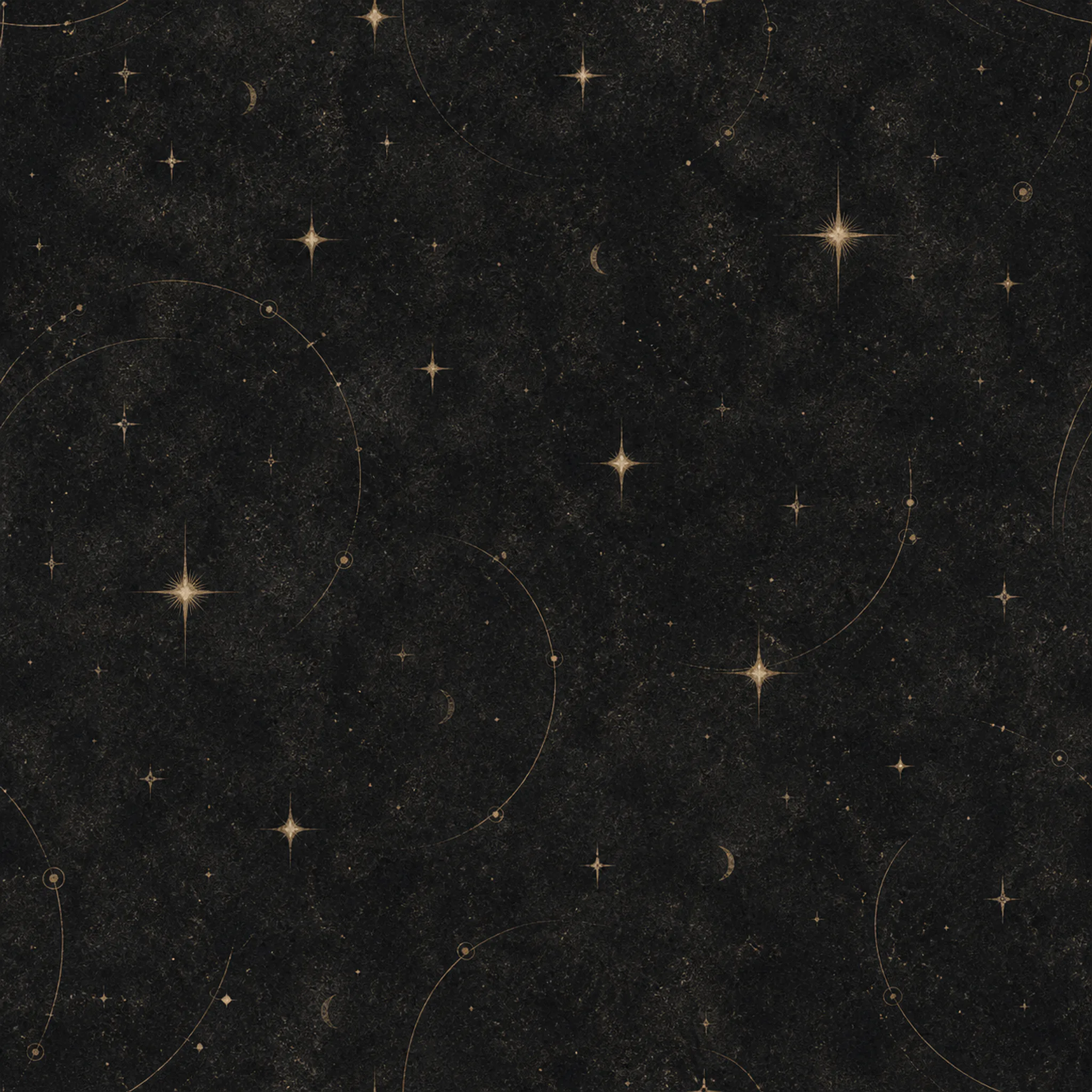 Quiet Antique Star Chart wrapping paper flat design