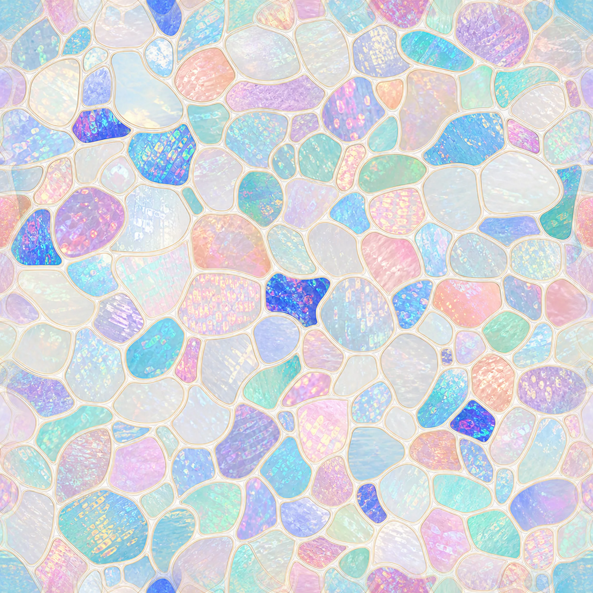 Opal Spectrum Cells wrapping paper flat design