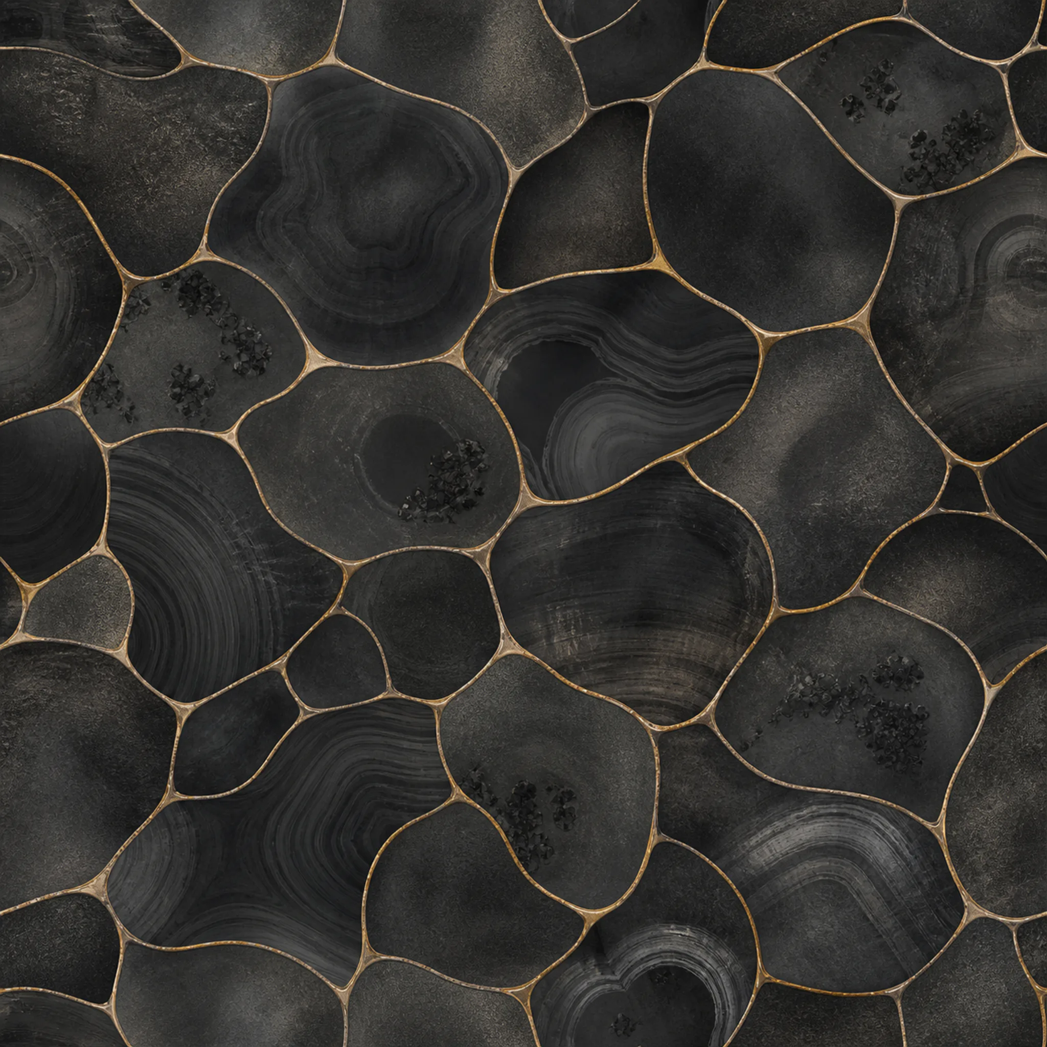 Smoky Mineral Cells wrapping paper flat design