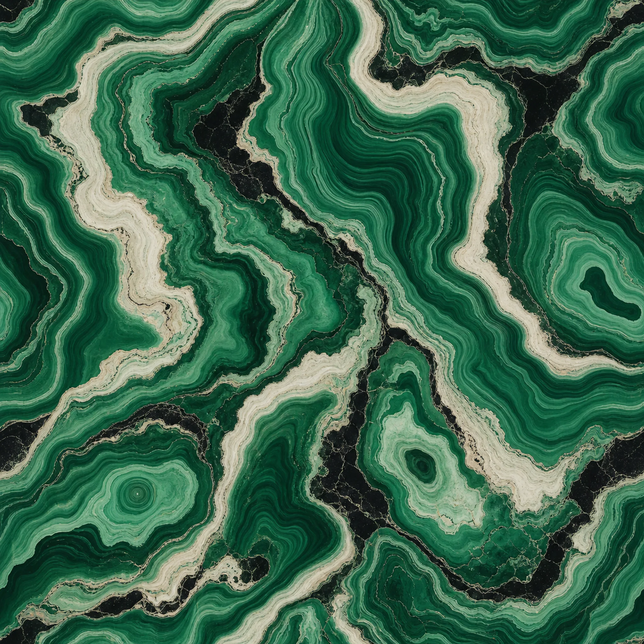 Malachite Ribbon Veins wrapping paper flat design