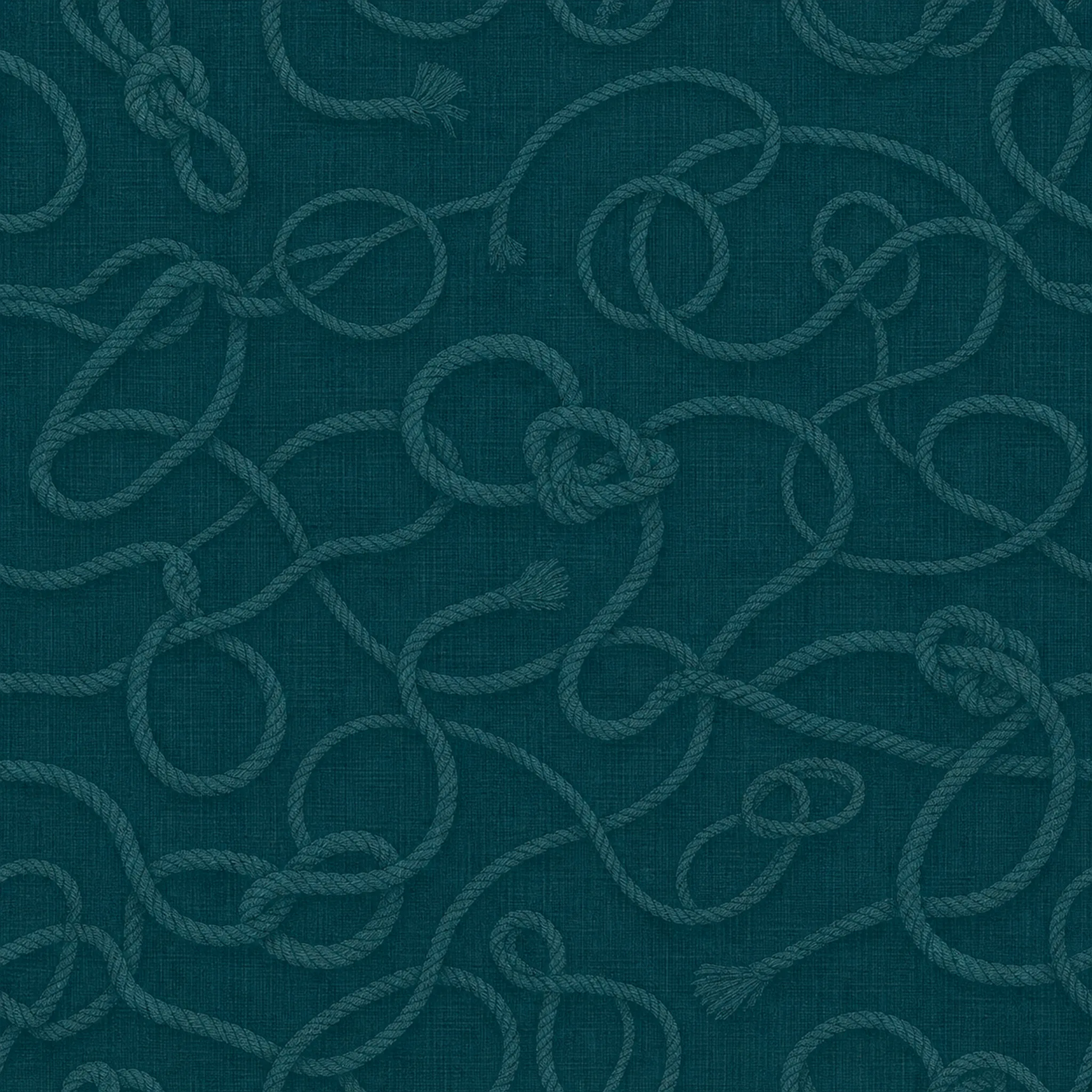 Teal Harbor Ropes wrapping paper flat design