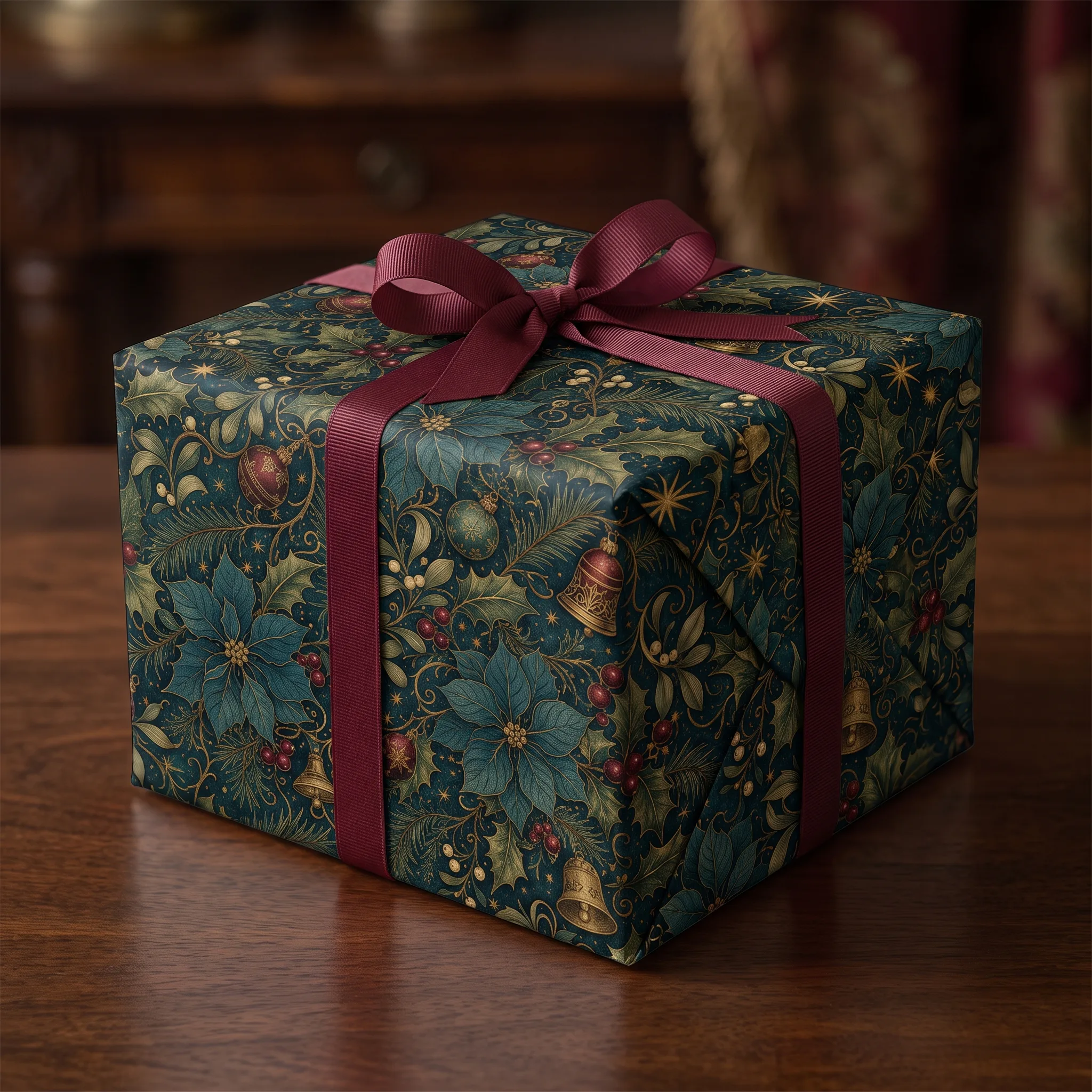 Teal Nocturne Poinsettia lifestyle mockup