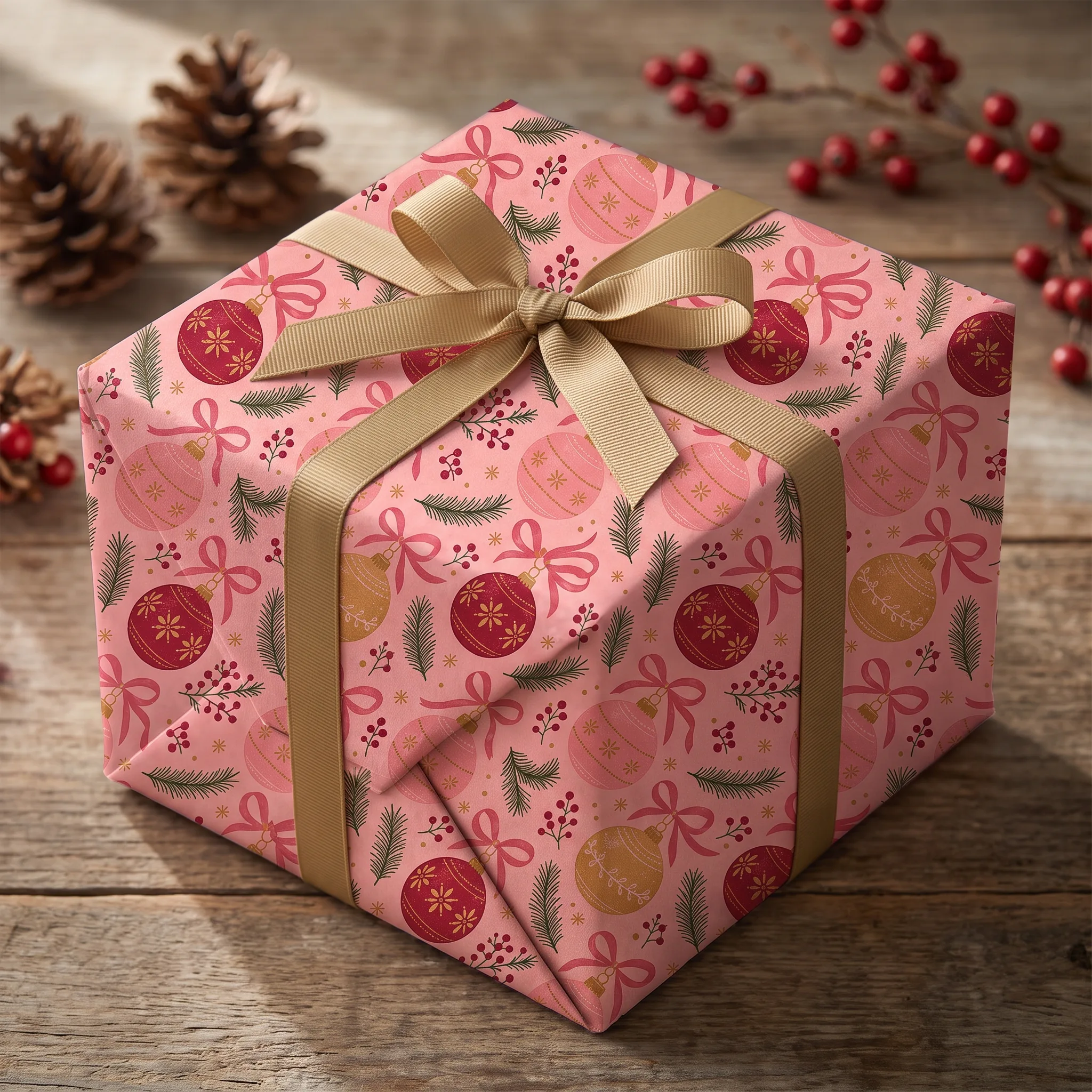 Velvet Rose Ornament Repeat lifestyle mockup