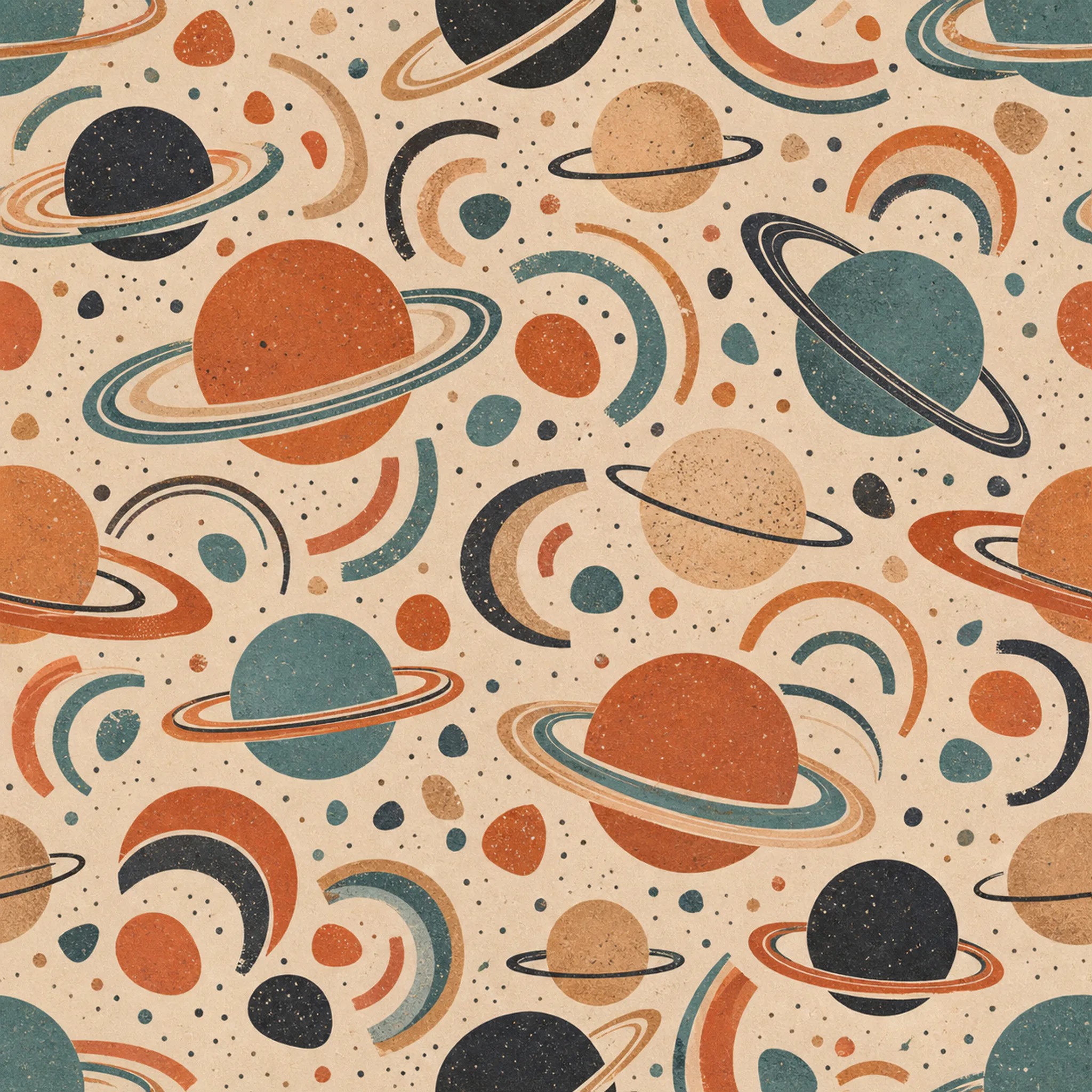 Saturn Ring Abstract wrapping paper flat design