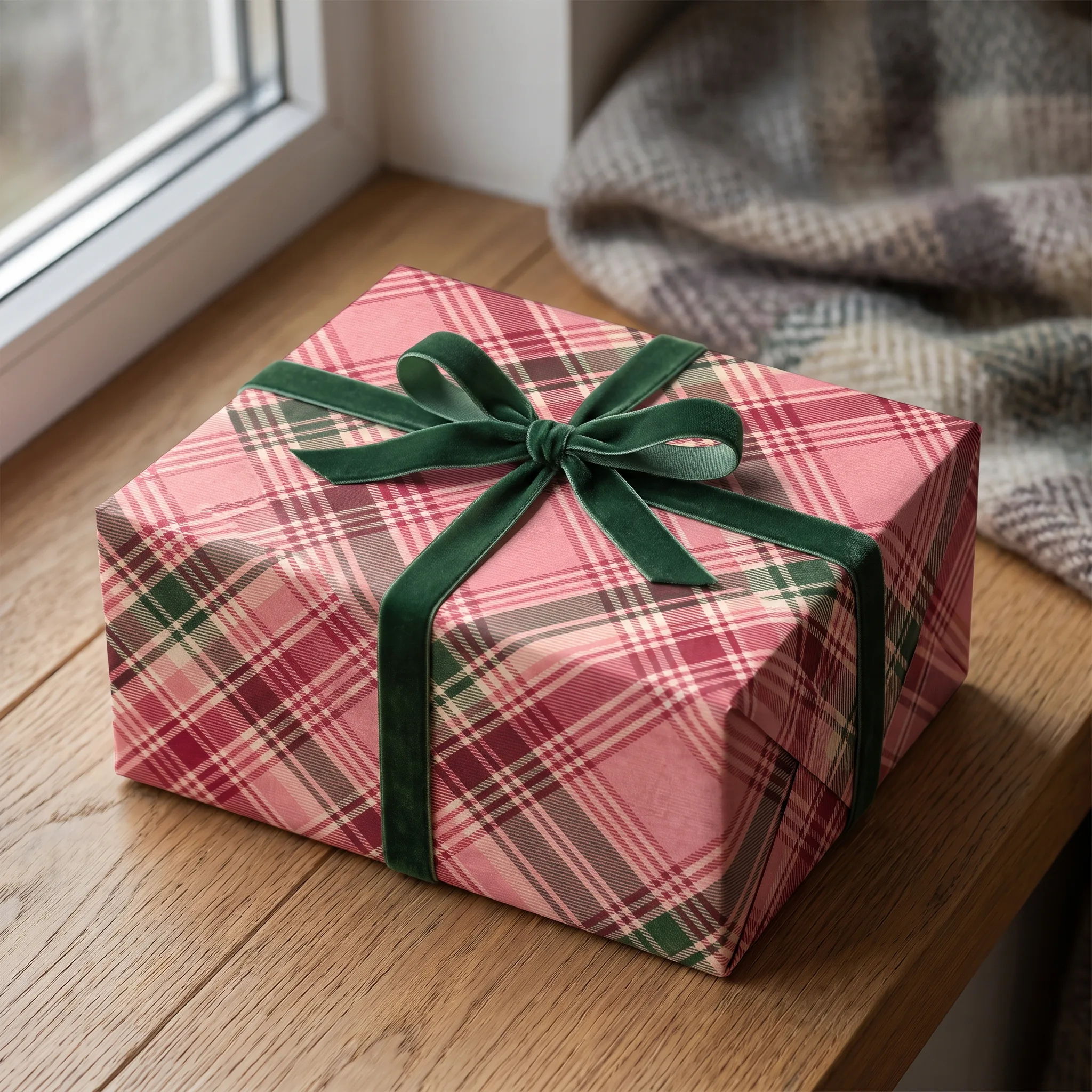 Frost Blush Tartan lifestyle mockup