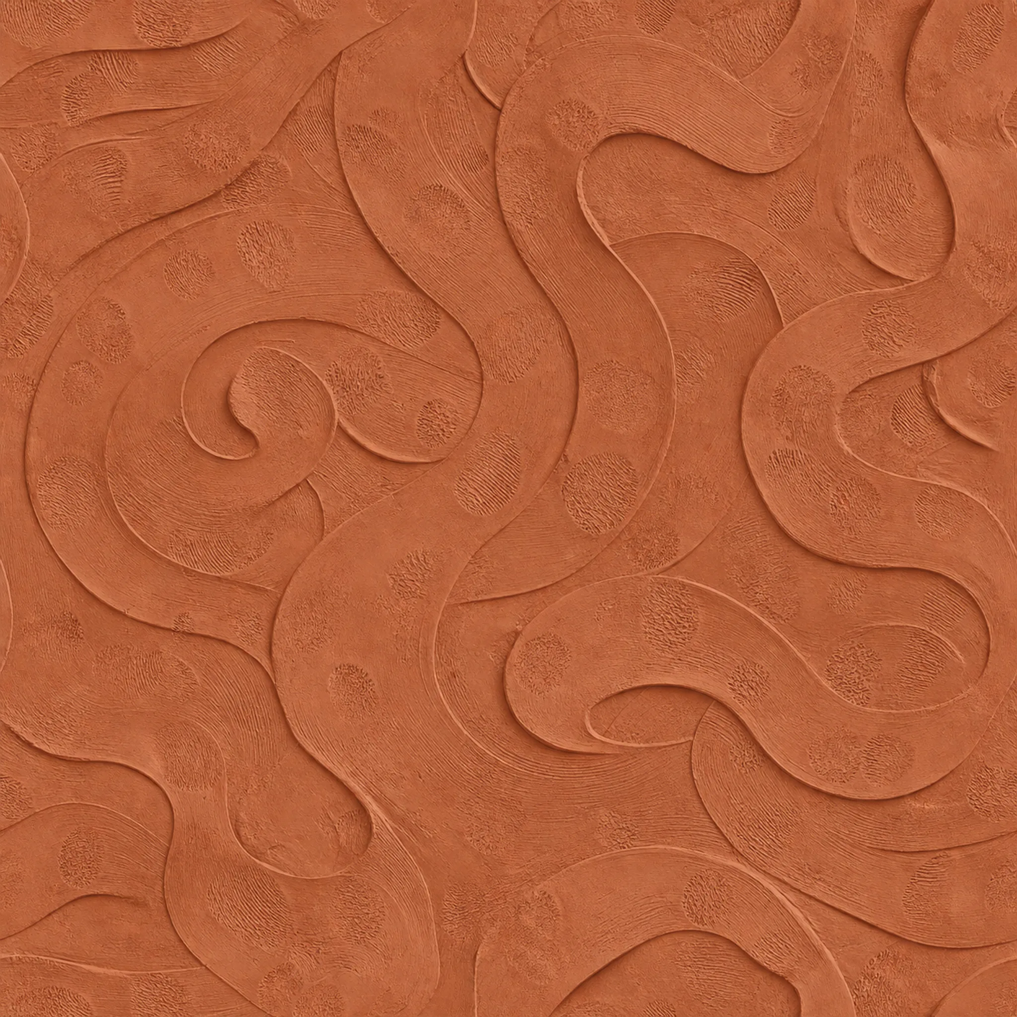 Terracotta Clay Ribbons wrapping paper flat design