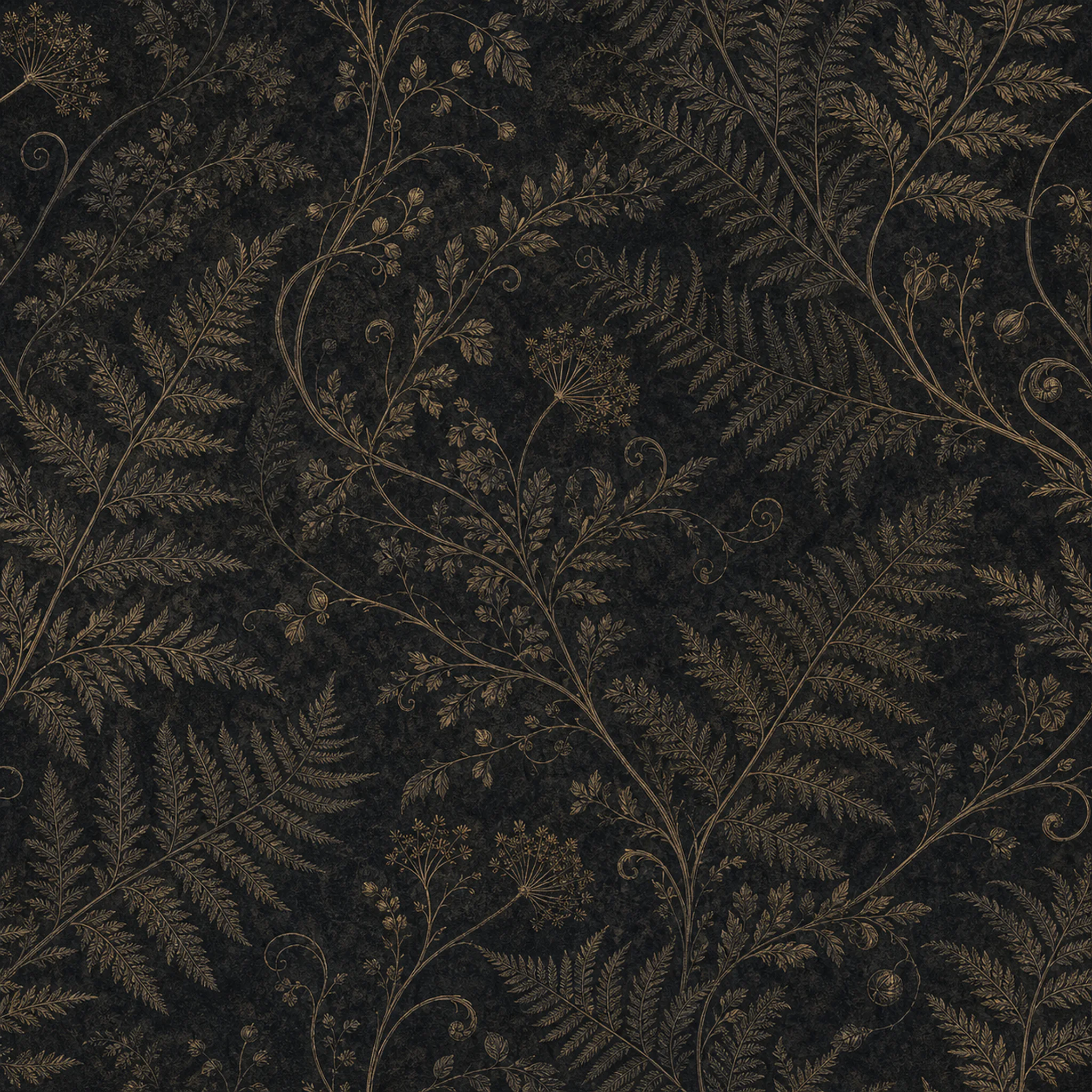 Antique Botanical Linework wrapping paper flat design