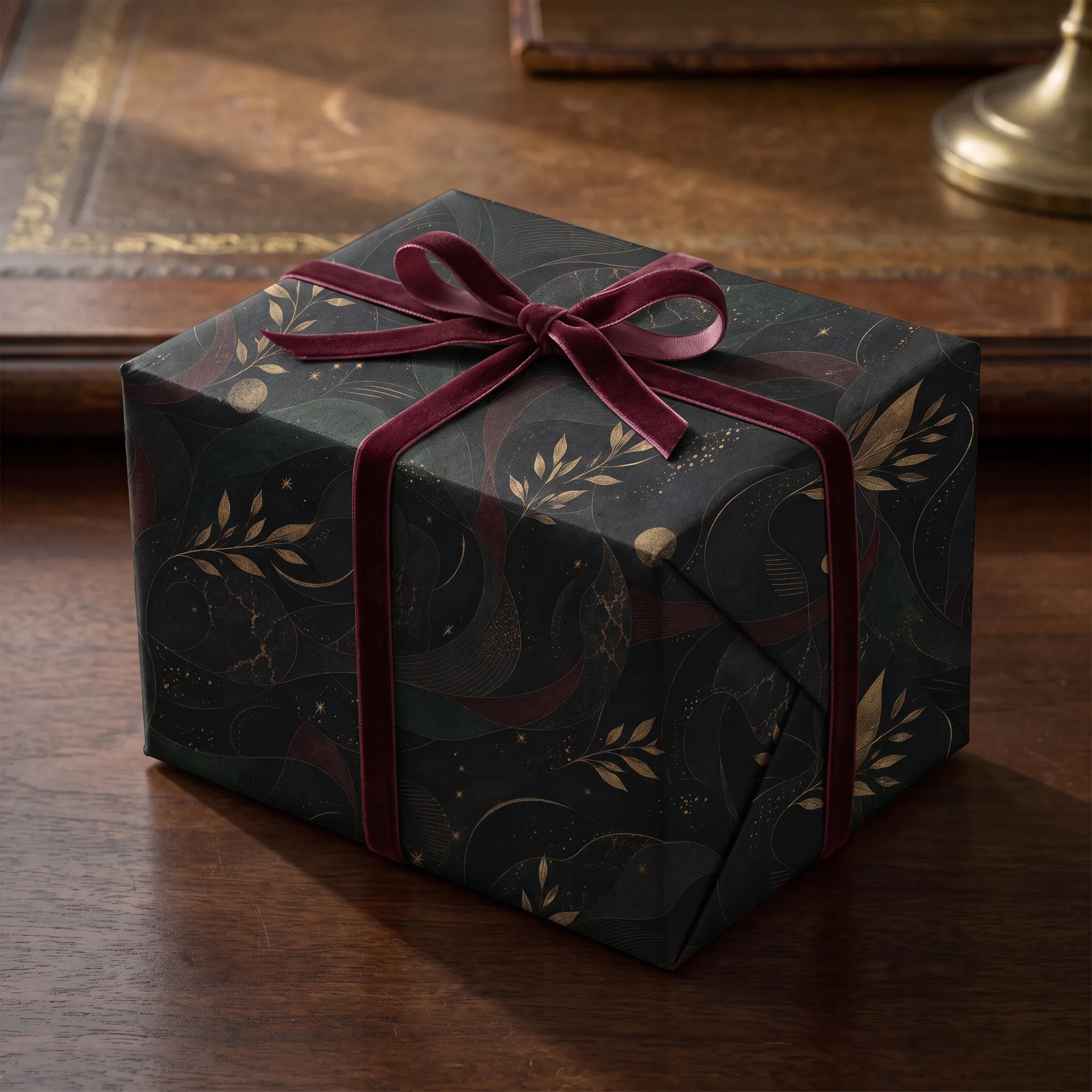 Moonlit Noir Gold Sprigs lifestyle mockup