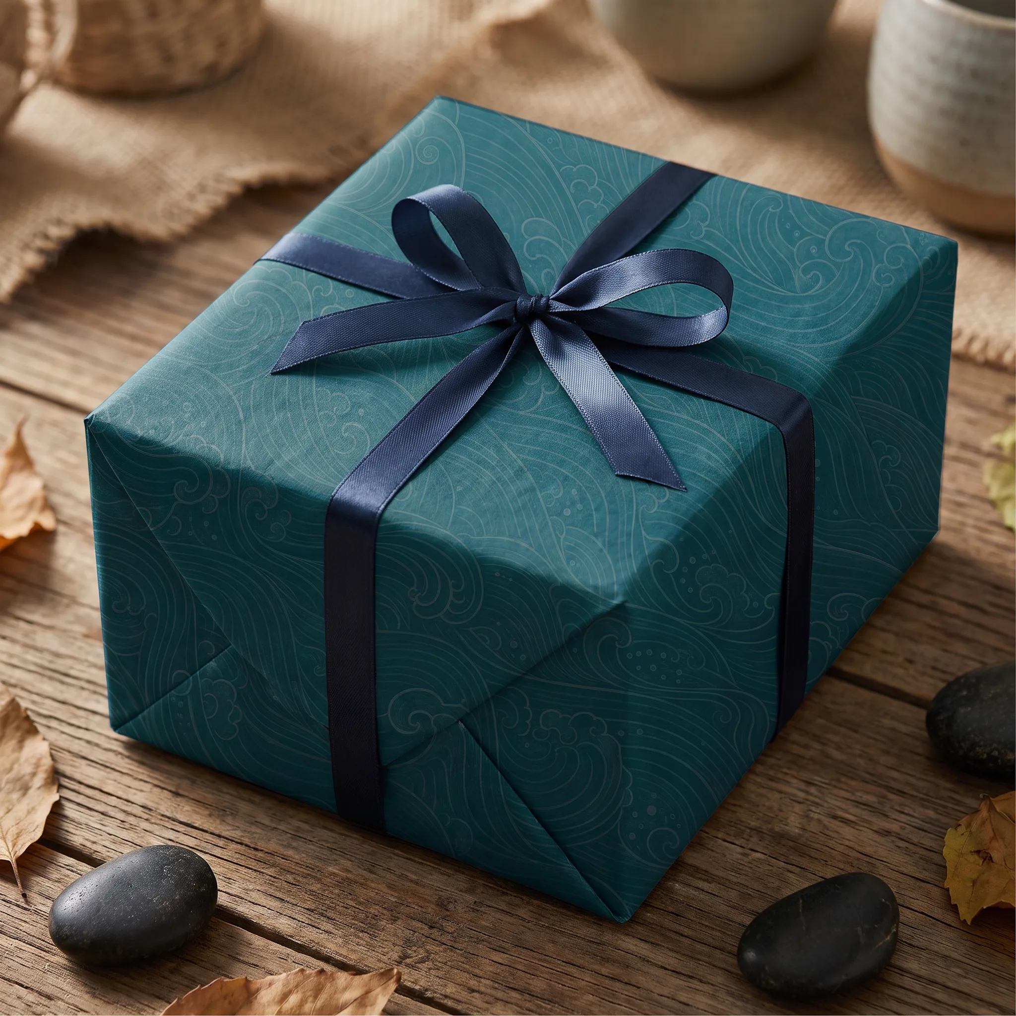 Teal Wave Tiles lifestyle mockup