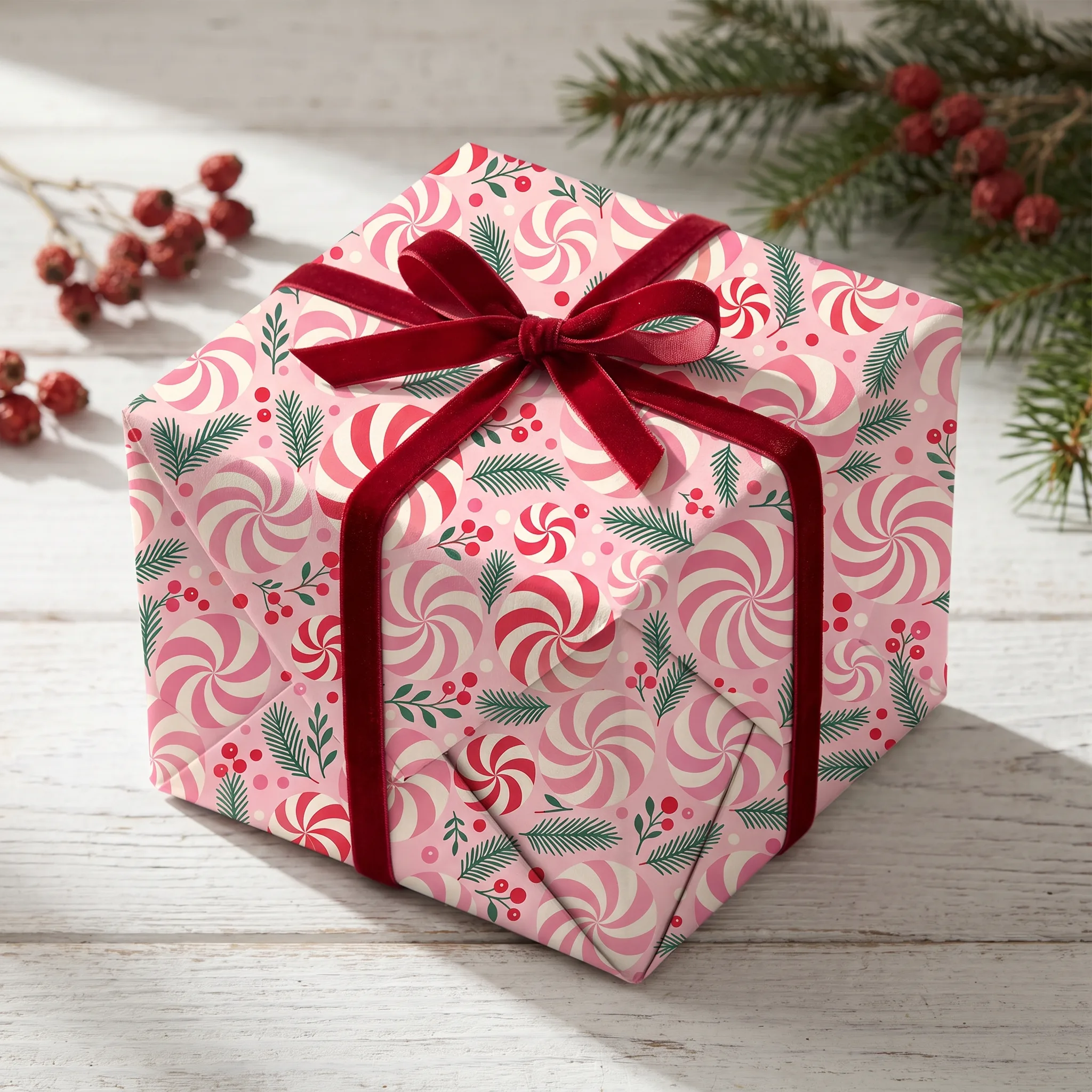 Morning Peppermint Spiral Rosette lifestyle mockup
