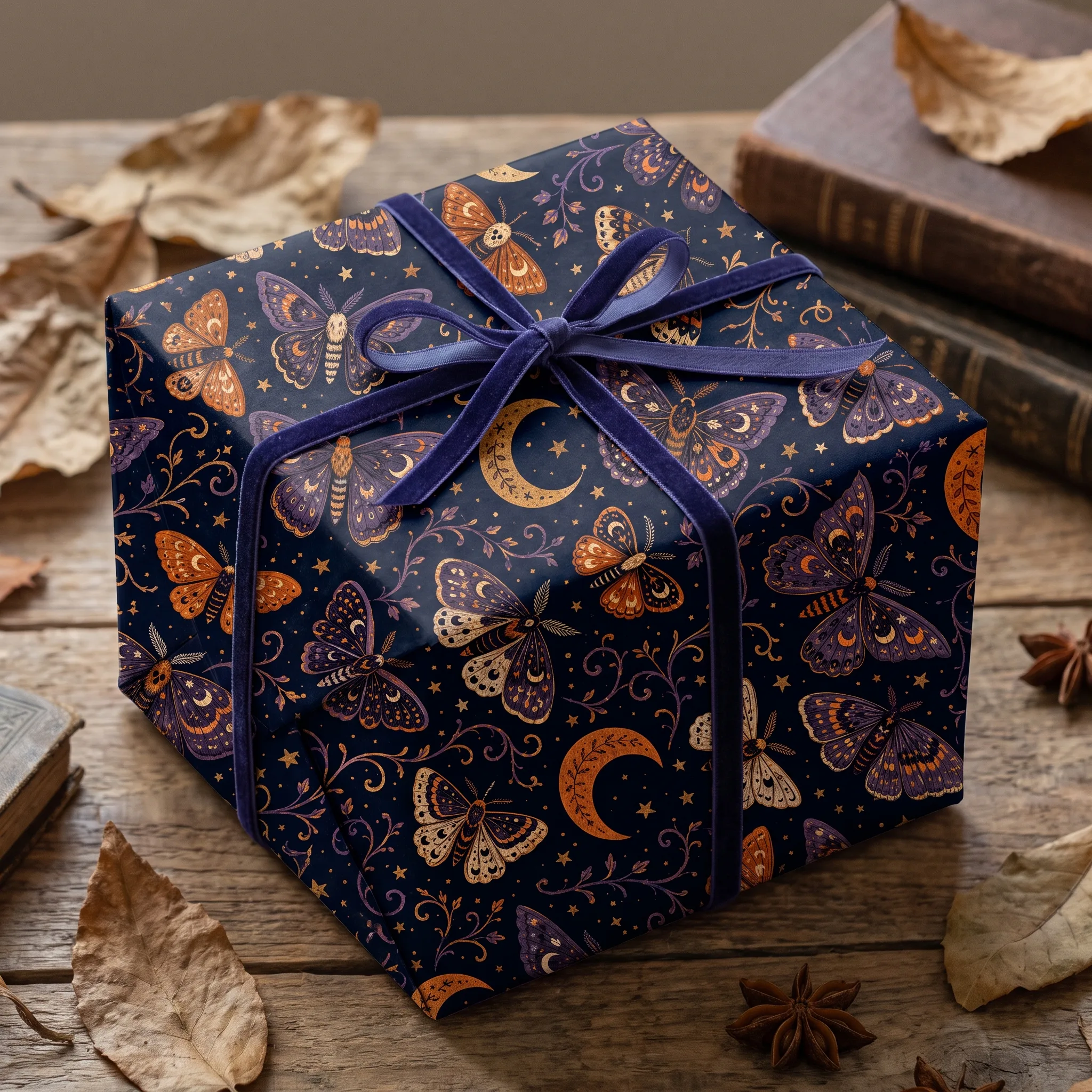 Moonlit Moth Crescents lifestyle mockup