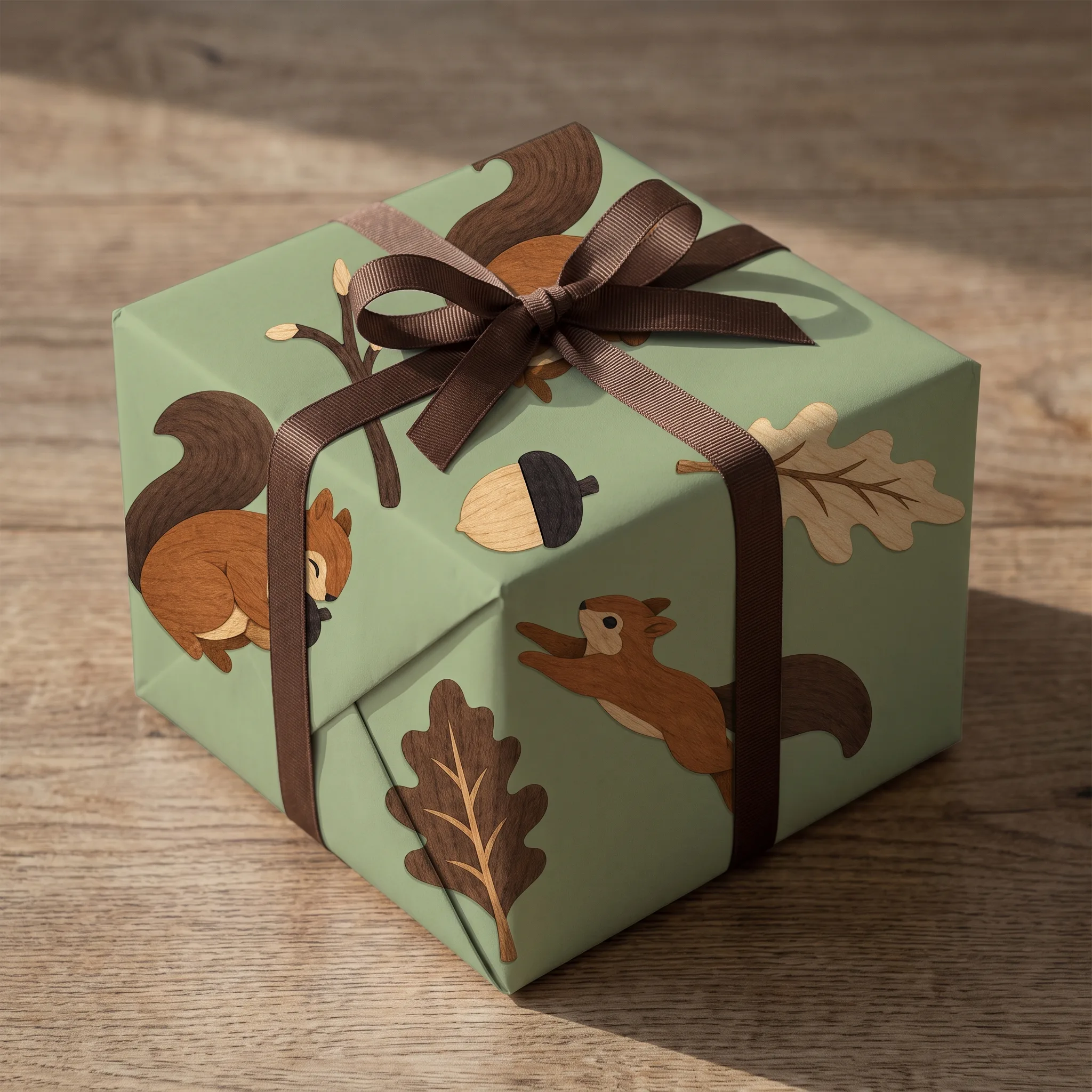 Walnut Squirrel Marquetry lifestyle mockup