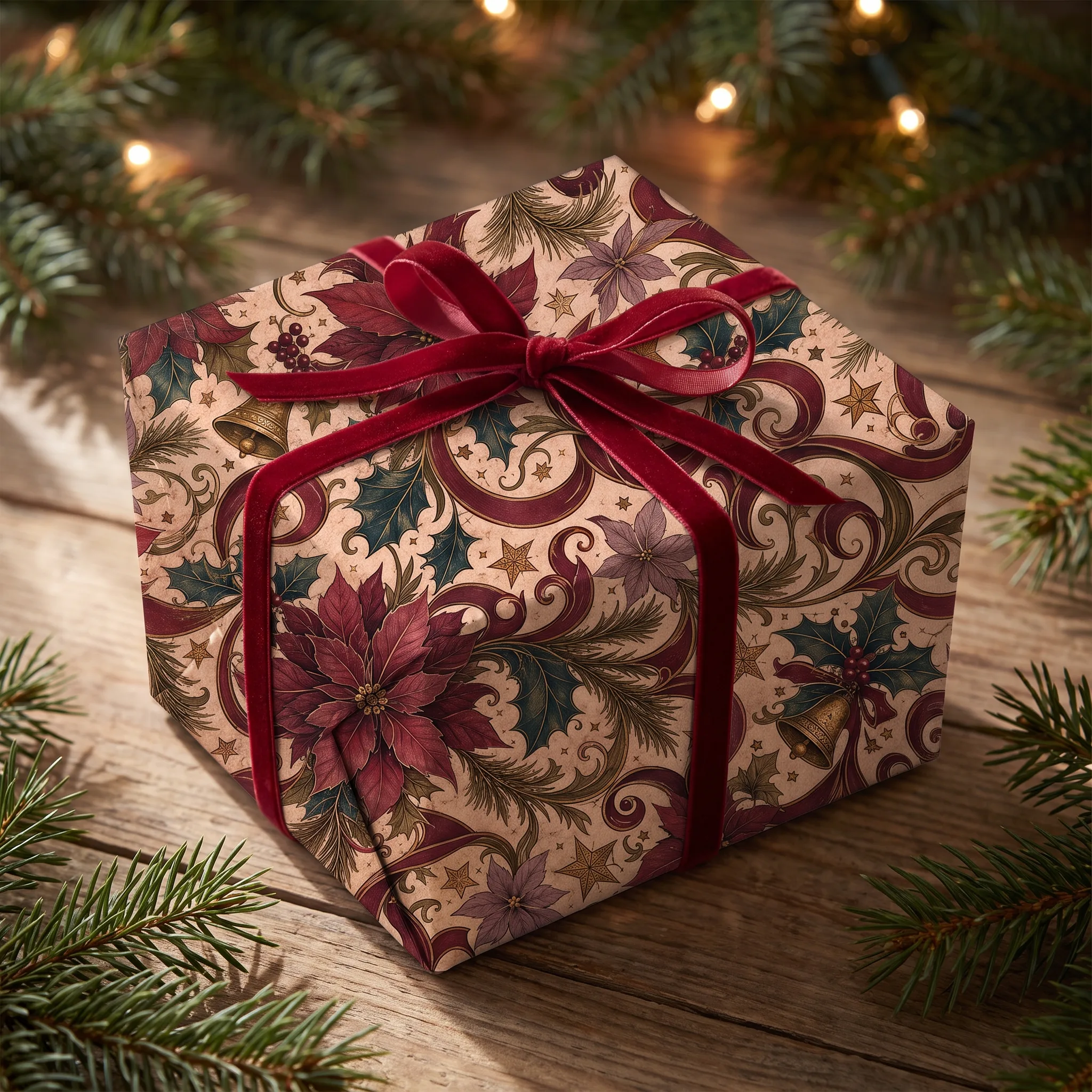Burgundy Ribbon Stars lifestyle mockup